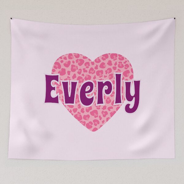 Item preview, Everly Name Pink Leopard Heart  designed and sold by Jeallan Designs.