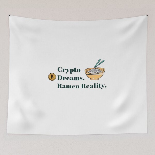 Item preview, Crypto Dreams. Ramen Reality. - Funny Crypto & Investor Humor T-shirt designed and sold by Colorful-Garden.