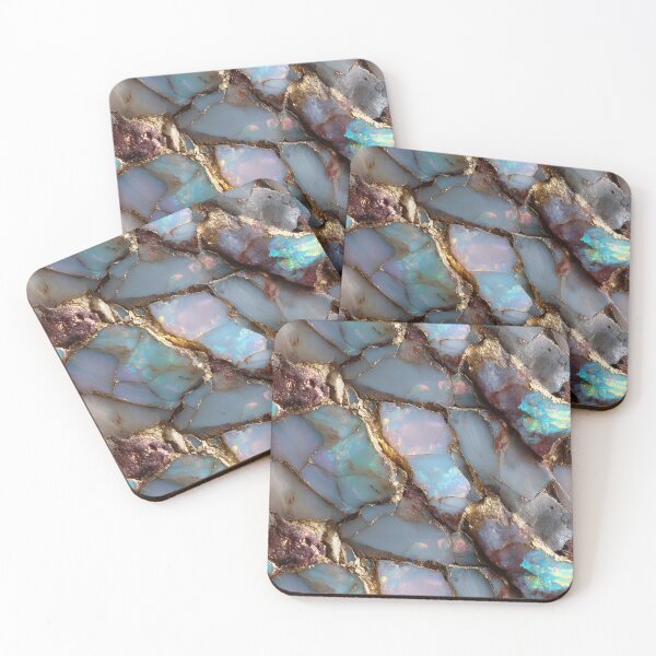 Item preview, iridescent rainbow opal gemstone in rock matrix designed and sold by EarthenEmbers.
