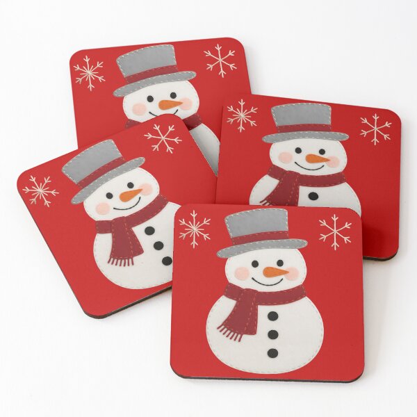 Item preview, Cute Snowman with Red Scarf and Hat | Festive Christmas Winter Illustration designed and sold by svarupa.
