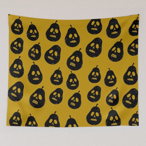 Item preview, Black & White Grunge Avocado Skulls – Gothic Halloween Pattern designed and sold by Meandmyshop.