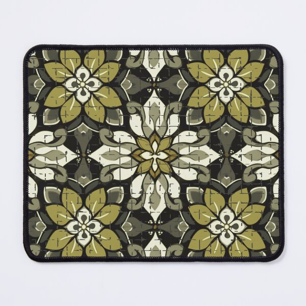 Item preview, Yellow Gray White Floral Pattern Spanish Tile designed and sold by TackyTime.