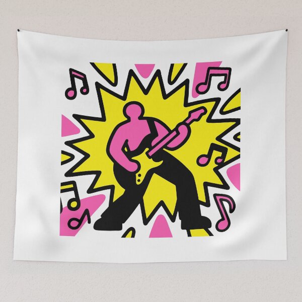 Item preview, Colorful Cartoon Guitar Music – Joyful Student Player Aesthetic designed and sold by designer14years.