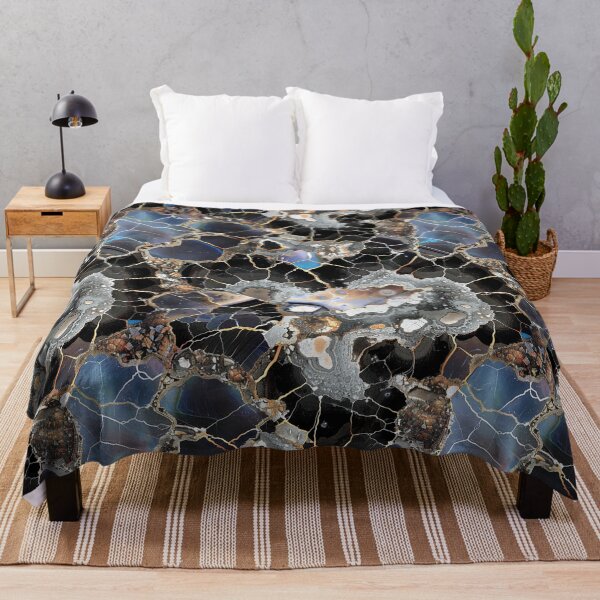 Item preview, contrasting dark and light fractured gemstone mosaic designed and sold by EarthenEmbers.
