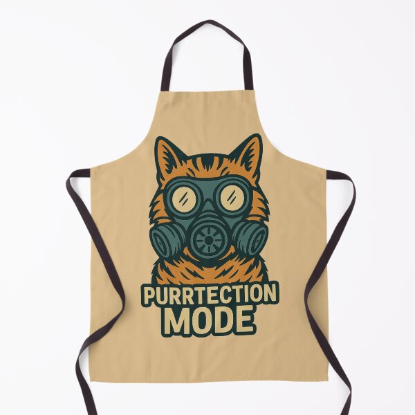 Item preview, Purrtection Mode Gas Mask Cat designed and sold by ArtComixHaven.