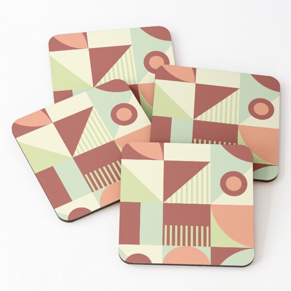 Item preview, Pastel Green and brown design for Bauhaus Interior Design: Pastel Greens orange and Maroon Aesthetic Bauhaus designed and sold by Dezinix.