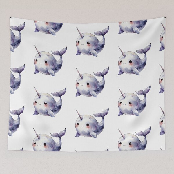 Item preview, Cute Kawaii Narwhal with Galaxy designed and sold by Anastasiia Yurevych.