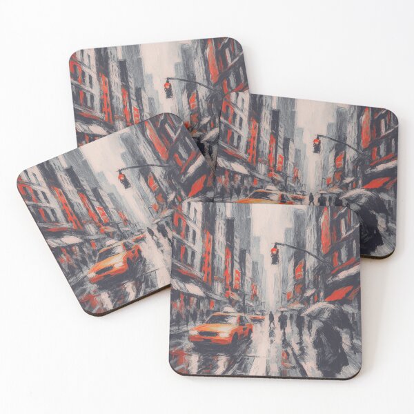Item preview, Rainy Streets of New York designed and sold by Drawings Project.