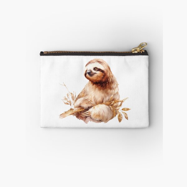 Item preview, Cute Sloth Illustration with Golden Leaves designed and sold by Anastasiia Yurevych.