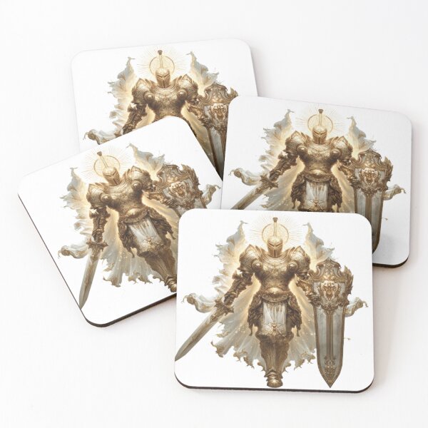 Item preview, Paladin of Light in Glowing Armor designed and sold by AlexLineArt.