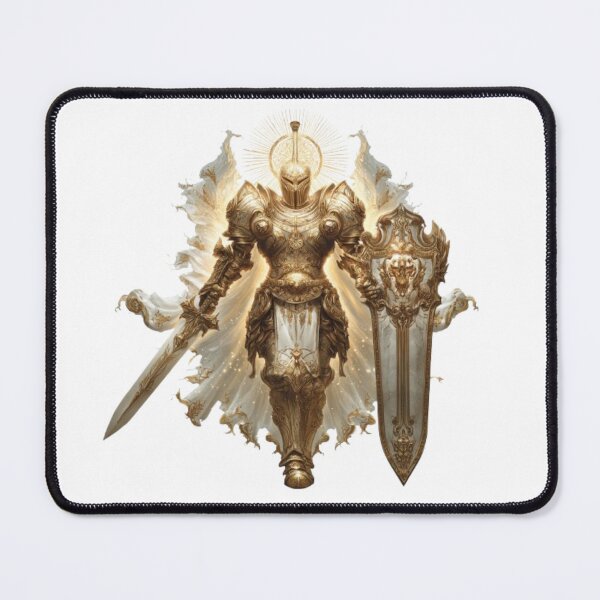Item preview, Paladin of Light in Glowing Armor designed and sold by AlexLineArt.