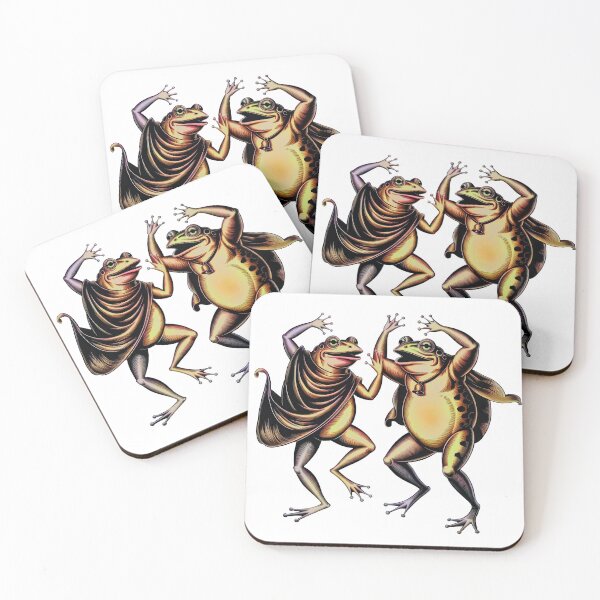 Item preview, Dancing Frogs in Capes designed and sold by Angry Swan Designs.