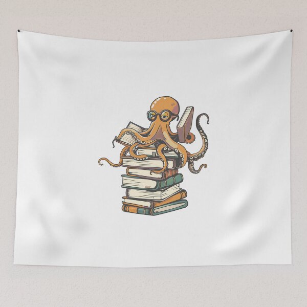 Item preview, Octopus Reading Books | Book Lover Gift designed and sold by xiao xuans.