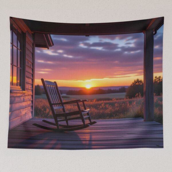 Item preview, Floating Rocking Chair – Sunset Serenity meets Surreal Silence designed and sold by FotoworldEdel.
