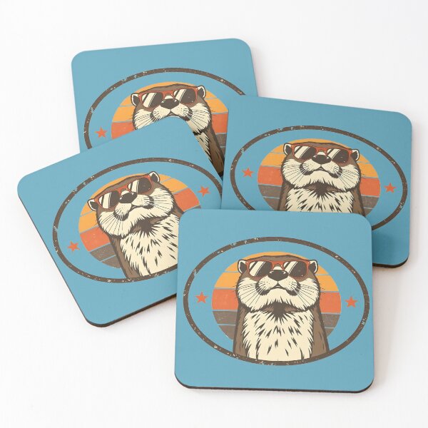 Item preview, Retro Otter with Sunglasses River Vibes designed and sold by 95kinimoD.