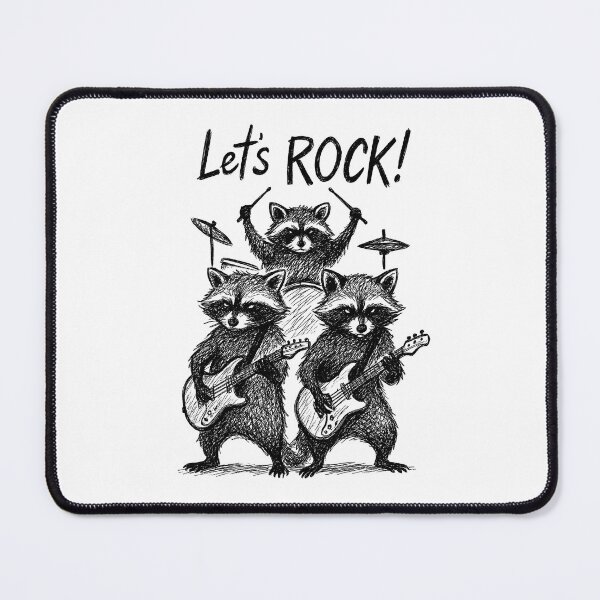 Item preview, Let’s Rock Raccoon Band designed and sold by SnappyPNG.
