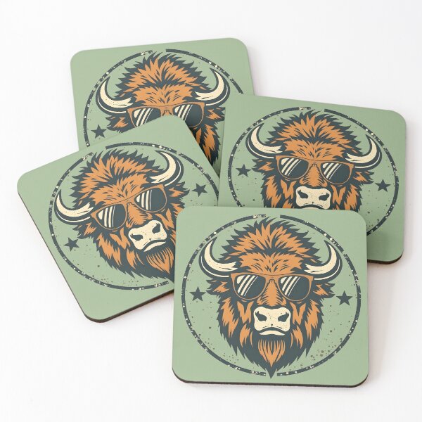 Item preview, Vintage Bison with Sunglasses Wild West  designed and sold by 95kinimoD.