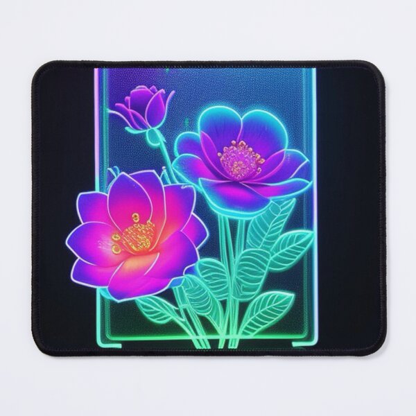 Item preview, Neon flowers on a pedestal designed and sold by PicsOfficial.