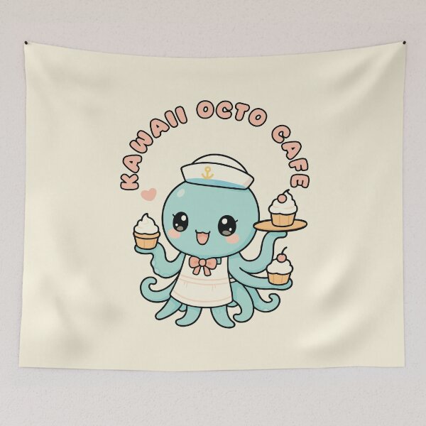 Item preview, Kawaii Octo Cafe designed and sold by GhoulishGraphX.