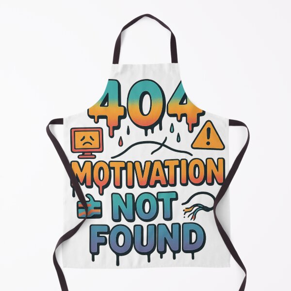 Item preview, 404 Motivation Not Found – Funny Error Code Design designed and sold by NuboDesigns.