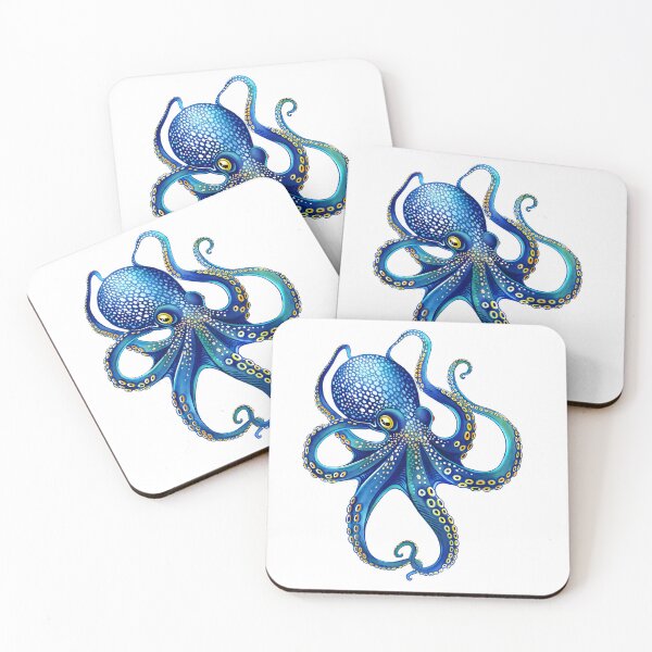 Item preview, Octopus Art,Octopus Drawing,Blue Octopus  designed and sold by xiao xuans.