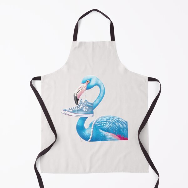 Item preview, Blue Flamingo with Pearls & Sneakers Art - Unique & Stylish Bird designed and sold by ErichThiel.