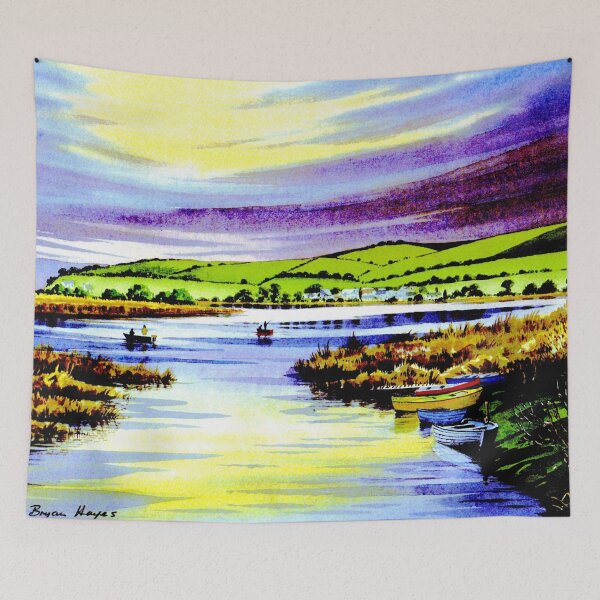 Item preview, Fishing at Slapton Ley designed and sold by artsmeow.