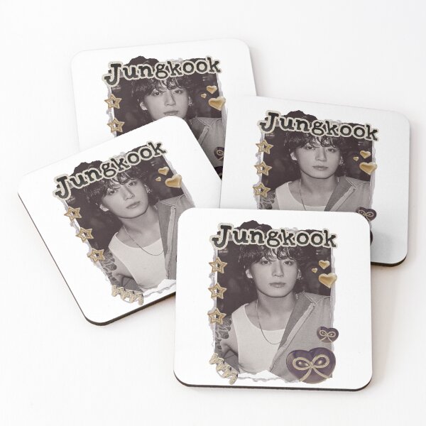 Item preview, BTS Jungkook K-pop Boy group Scrapbook Collage Cozy Y2K Vintage Design designed and sold by HELL0WBELLO.