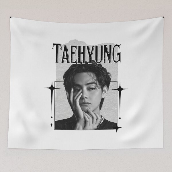 Item preview, BTS V Taehyung Kpop Boy Group Scrapbook Collage Cozy Y2K Vintage Design designed and sold by HELL0WBELLO.
