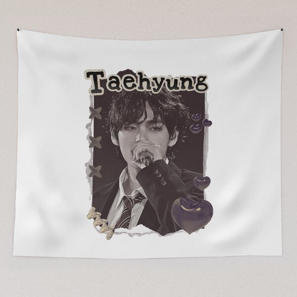 Item preview, BTS  V Taehyung K-pop Boy group Scrapbook Collage Cozy Y2K Vintage Design designed and sold by HELL0WBELLO.