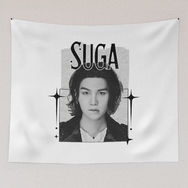 Item preview, BTS Suga Agust Kpop Boy Group Scrapbook Collage Cozy Y2K Vintage Design designed and sold by HELL0WBELLO.