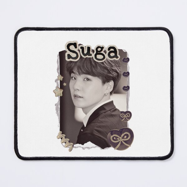 Item preview, BTS Suga Agust K-pop Boy group Scrapbook Collage Cozy Y2K Vintage Design designed and sold by HELL0WBELLO.