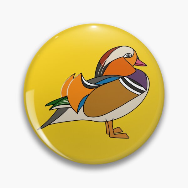 Item preview, Cute mandarin duck on yellow designed and sold by SilverOutlining.