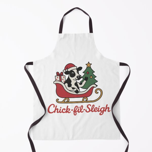 Item preview, Chick-fil-Sleigh Christmas Sticker | Cow in Sleigh Holiday Design designed and sold by dabeardedtiger.