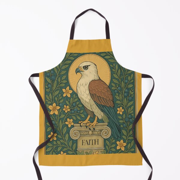 Item preview, Arabic eagle white brown green and gold faith designed and sold by WildArtIT.