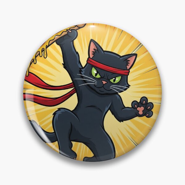 Item preview, Silent. Sneaky. Hungry. This ninja cat only comes out for pizza. designed and sold by KiwanSARTS.