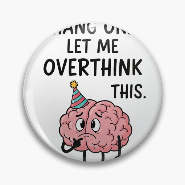 Item preview, Funny Overthinking Brain T-Shirt – Cute Cartoon Brain with Party Hat designed and sold by KiwanSARTS.