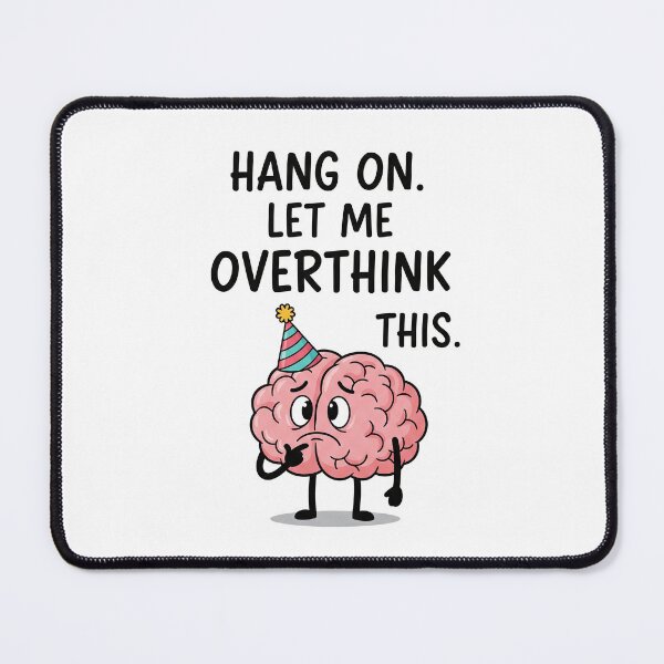 Item preview, Funny Overthinking Brain T-Shirt – Cute Cartoon Brain with Party Hat designed and sold by KiwanSARTS.