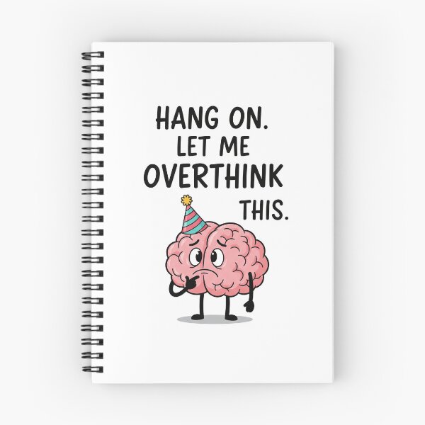 Item preview, Funny Overthinking Brain T-Shirt – Cute Cartoon Brain with Party Hat designed and sold by KiwanSARTS.