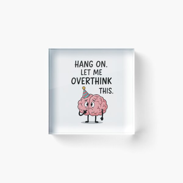 Item preview, Funny Overthinking Brain T-Shirt – Cute Cartoon Brain with Party Hat designed and sold by KiwanSARTS.