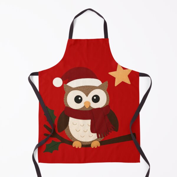 Item preview, Cute Christmas Owl with Santa Hat and Red Scarf | Festive Holiday Illustration designed and sold by svarupa.