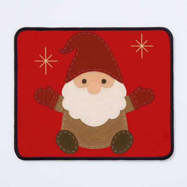 Item preview, Cute Christmas Gnome with Red Hat and Mittens | Festive Holiday Illustration designed and sold by svarupa.