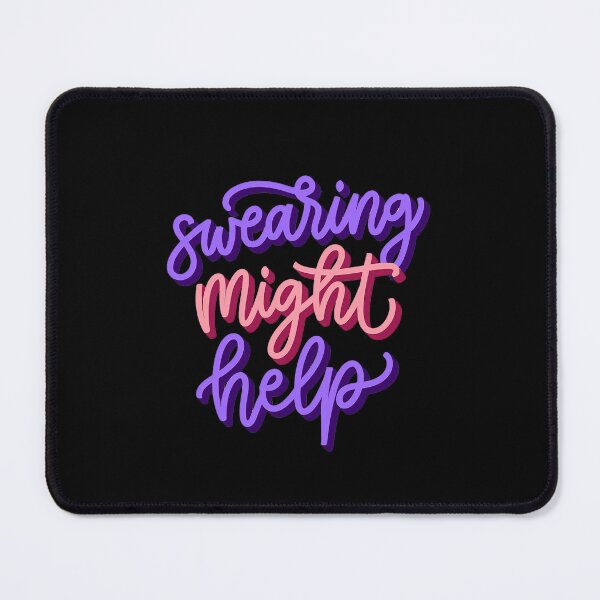 Item preview, Swearing might help Lettering designed and sold by LaughLine Design.