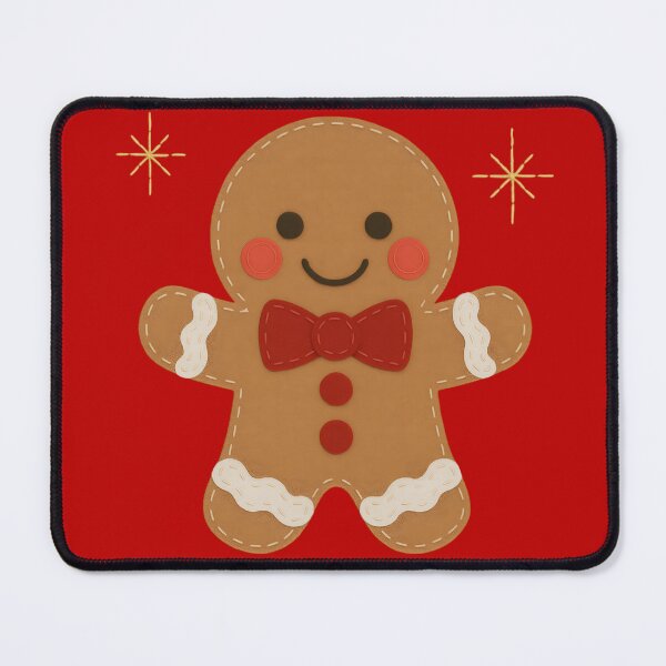 Item preview, Cute Gingerbread Man Cookie with Red Bow | Festive Christmas Illustration designed and sold by svarupa.