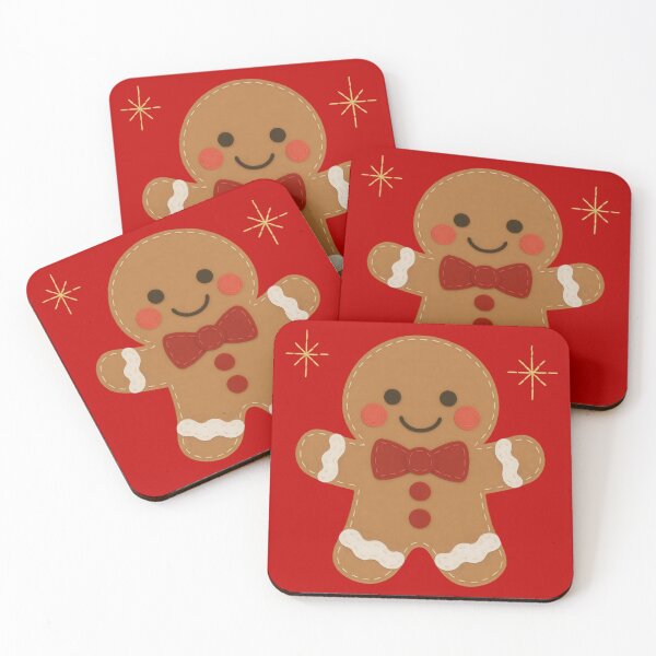 Item preview, Cute Gingerbread Man Cookie with Red Bow | Festive Christmas Illustration designed and sold by svarupa.