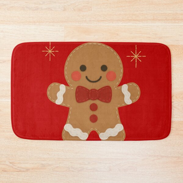 Item preview, Cute Gingerbread Man Cookie with Red Bow | Festive Christmas Illustration designed and sold by svarupa.