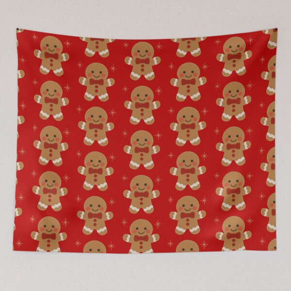 Item preview, Cute Gingerbread Man Cookie with Red Bow | Festive Christmas Illustration designed and sold by svarupa.