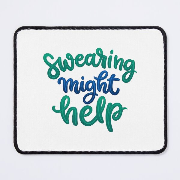 Item preview, Swearing might help Lettering Typography Art designed and sold by LaughLine Design.