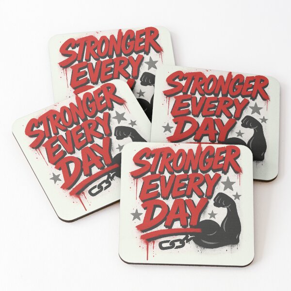 Item preview, Stronger Every Day – Graffiti Motivation designed and sold by RedHow.
