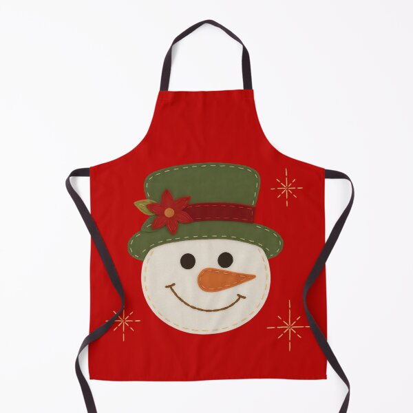 Item preview, Smiling Snowman Face with Green Hat and Red Flower | Cute Christmas Illustration designed and sold by svarupa.
